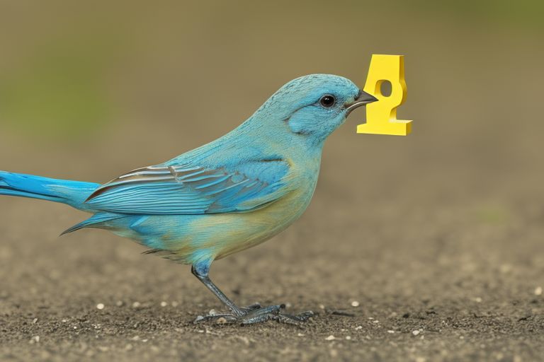 A blue bird holding a golden checkmark in its mouth representing verification by twitter