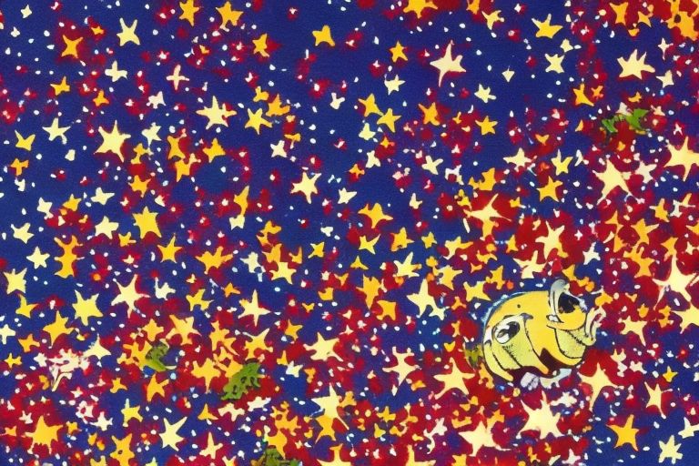 A cartoon image featuring Ralph Bakshi surrounded by colourful stars and sparkles, hinting at an exciting future project!