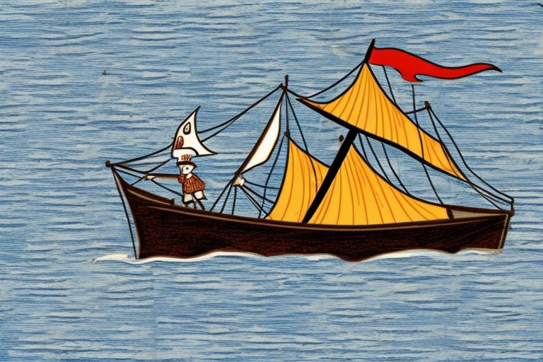 A cartoon image of a pirate sailing away in a boat with the words "GPT Times" written across the sails.