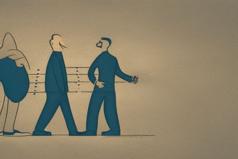 A cartoon image showing two people arguing with each other while standing on either side of a political divide line labeled "right" and "left".