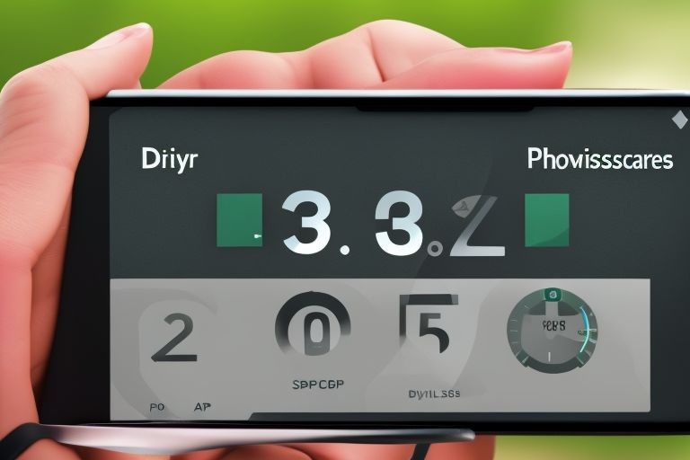 A close up image of a phone displaying a driver's score in an app