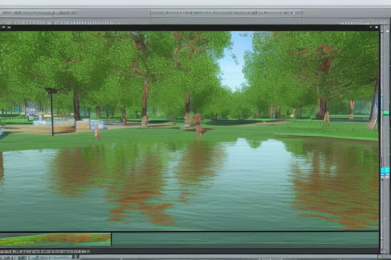 A computer screen displaying 3D graphics rendered using the new SSAO algorithm with poor results.