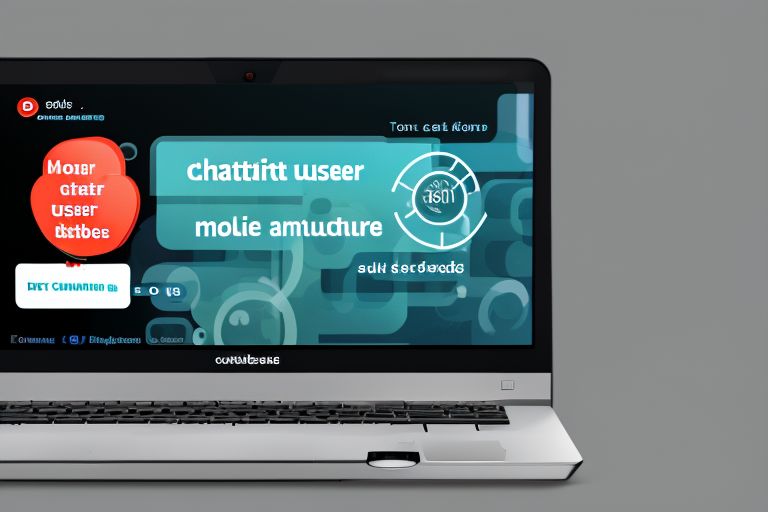 A computer screen displaying the ChatGTP user interface with text bubbles above saying "Hello!"