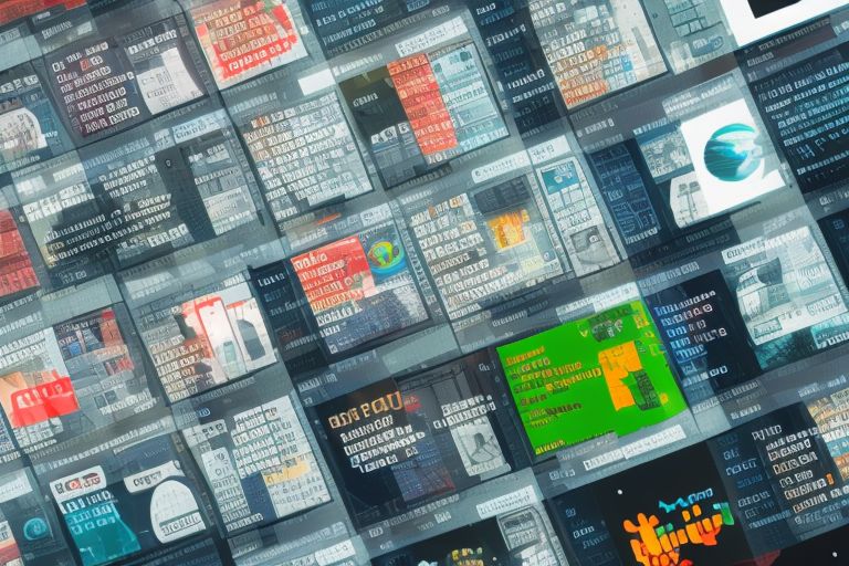 A computer screen displaying various coding languages alongside images representing modular development