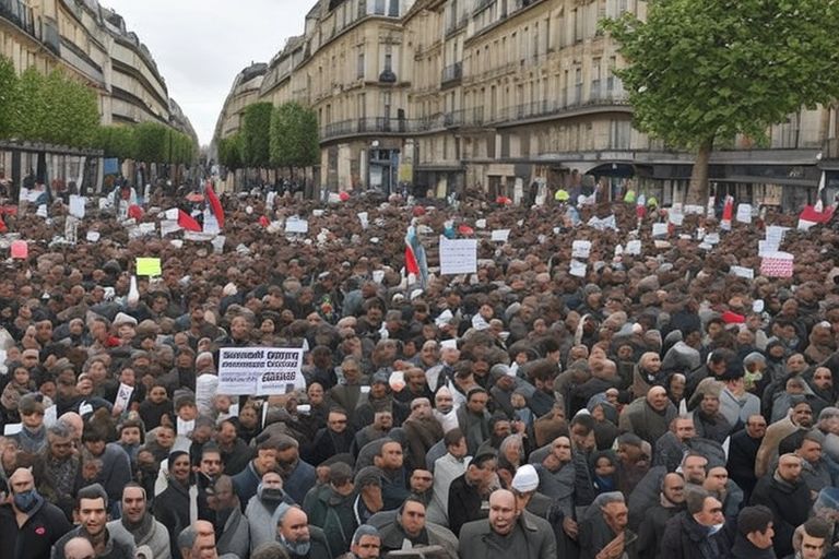 A crowd of people holding signs protesting against violence towards Kurds in Paris following a shooting at a Kurdish cultural centre on Tuesday night (Photo Credit: Getty Images)