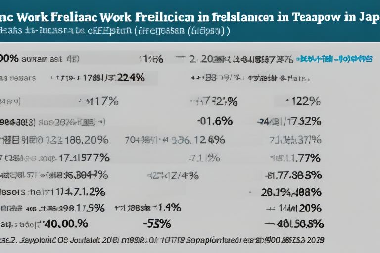 A graph showing an increase in freelance work versus traditional employment in Japan