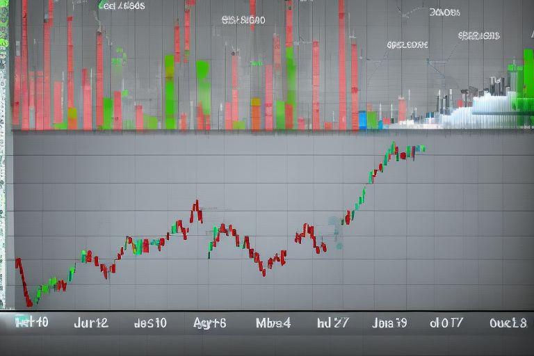 A graph showing an upward trend in stock prices along with several charts representing different types of analysis tools used by traders when making decisions about entering or exiting trades