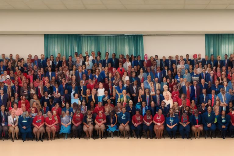 A group photo featuring all levels of government officials discussing strategies for supporting parents and children across the country