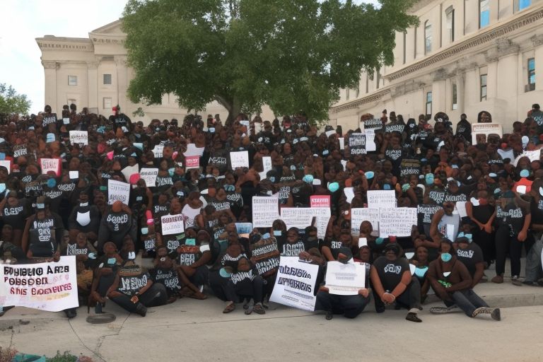 A group photo featuring members from various organizations associated with BLM including The National Bail Out Collective, Campaign Zero, Color Of Change & My Brother's Keeper Alliance