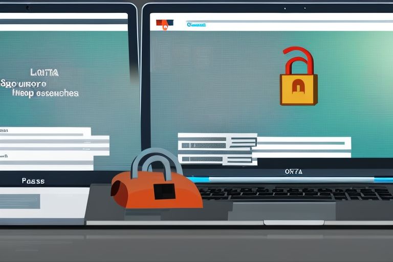 A laptop computer with a padlock icon on its screen representing cyber security measures being taken after recent breaches at Okta and LastPass