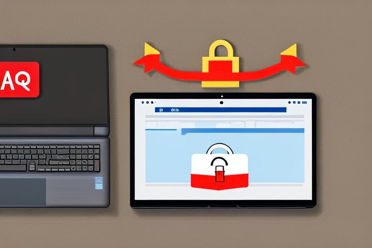 A laptop with a padlock on its screen representing cybersecurity concerns surrounding Lastpass