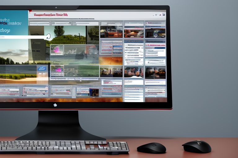A photo of a computer screen with the new version of the software displayed.