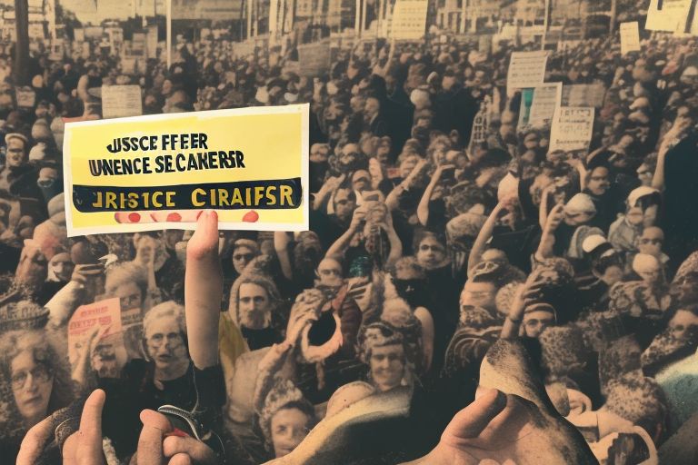 A photo of a person holding up a sign reading "Justice For Unlicensed Cheese Graters"