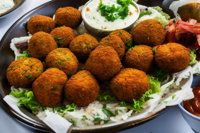 A photo of a plate filled with falafels from Hamoudi’s Falafel Restaurant in Windsor