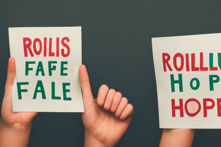 A photo of two hands holding up a sign reading "Rollups - False Hope?"