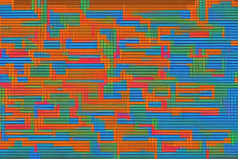 A picture of a computer screen with colorful blocks representing lines of code written in Scratch being generated by Bing AI