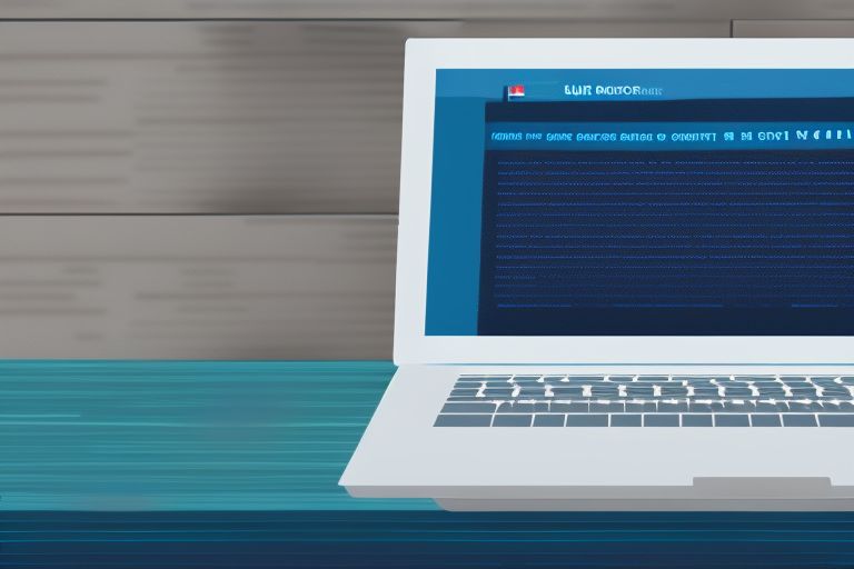 A picture of a laptop displaying a message saying "Your account is secure" against a blue background with binary code streaming across the screen