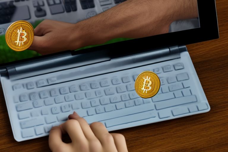 A picture of a laptop screen showing a person typing out a plea for help after their PGP key has been compromised and bitcoins stolen