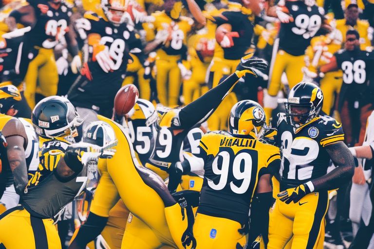 A picture of Damar Hamlin (the person saved) smiling while wearing his Steelers uniform surrounded by other players wearing theirs as well; text reads "Quick Action Saves Lives".