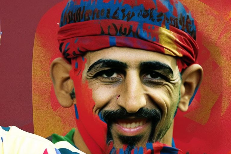A picture of FC Barcelona’s logo superimposed over a silhouette image of Osama bin Laden