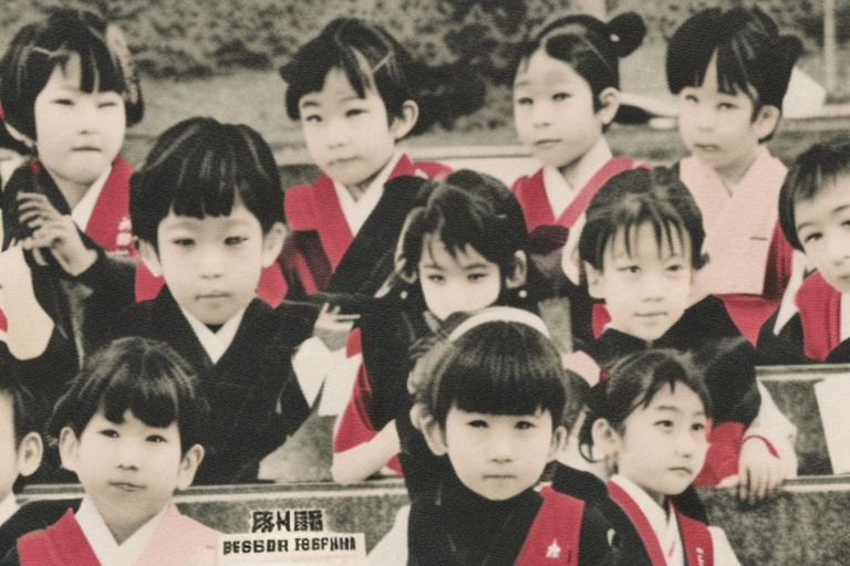 A picture of Japanese school children studying together with text overlayed saying "Japan's Education System Needs Reform Now".