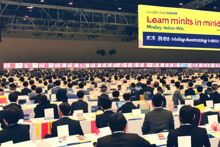 A picture of people attending Japan Marketing Week at Intex Osaka with a caption reading “Learn From The Best Minds In Marketing Today!”