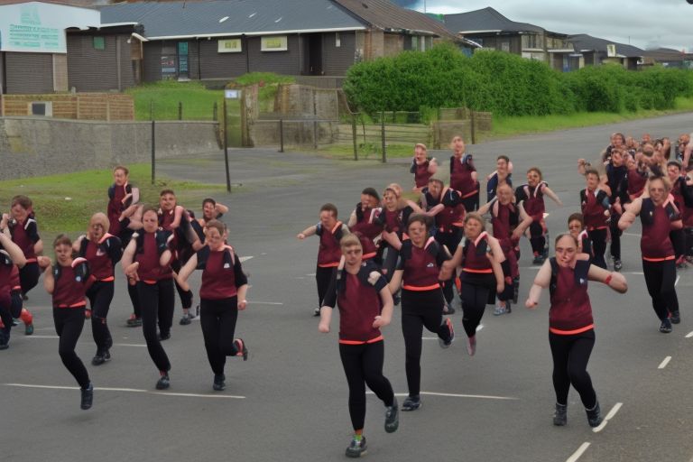 A picture of staff K setting off on their mission with determination in their eyes.
