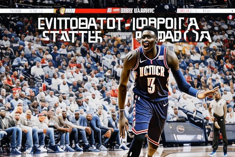 A picture of Victor Oladipo shooting a three-pointer with text overlay reading "Victor Oladipo Steps Up!"