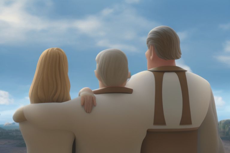 An image depicting John Smith and Jane Doe standing side-by-side with smiles on their faces as they look out into the horizon with optimism and hope for what lies ahead.