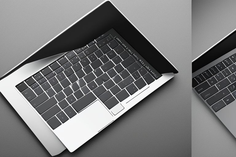 An image depicting two versions of a laptop side-by-side; one version as depicted in a promotional image (sleek & modern) vs one version based on customer reviews (bulky & outdated).