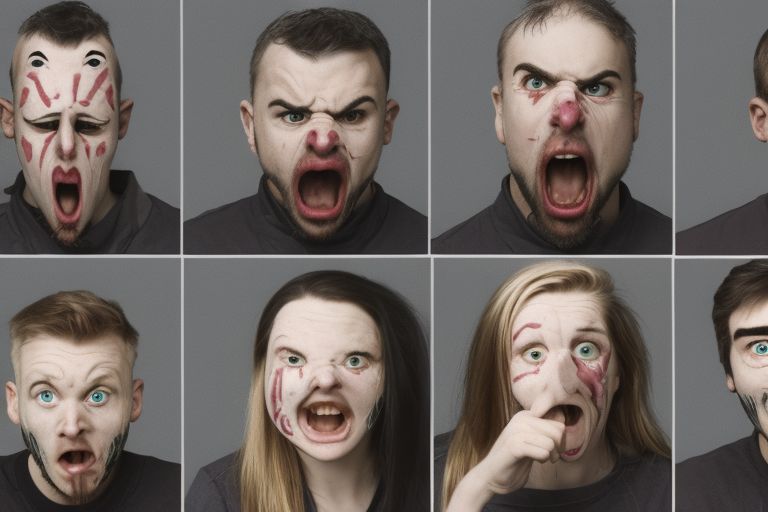 An image of four people with different facial expressions representing their reactions upon being asked to name a manko.