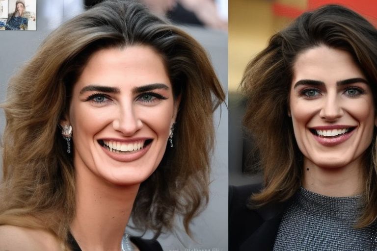 Un’immagine di Oriana Marzoli sorridente mentre viene acclamata dal pubblico dopo aver asfaltato Nikita nello studio del Grande Fratell Vip.